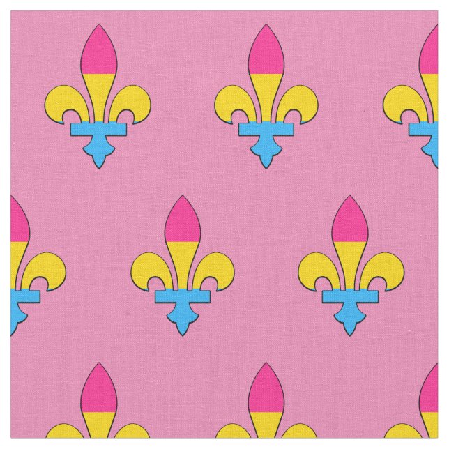 Pansexualitet pride fleur-de-lis-tyg tyg (Närbild)