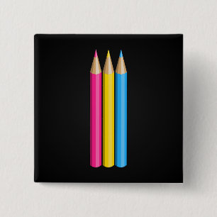 Pansexualitet pride pennor Button Knapp