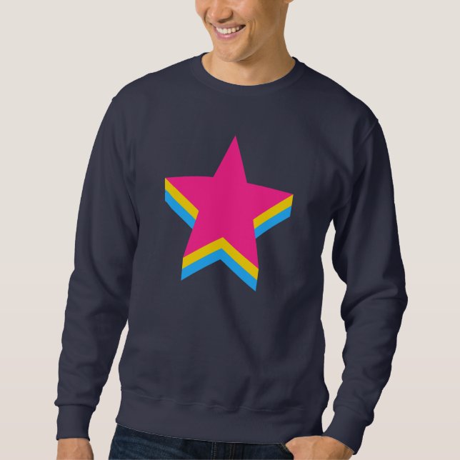Pansexualitet pride stjärnor Sweatshirt (Framsida)