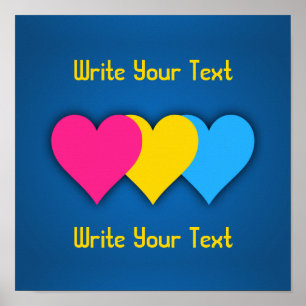 Pansexualitet-pridets hjärtan Poster