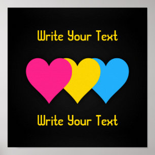 Pansexualitet-pridets hjärtan Poster