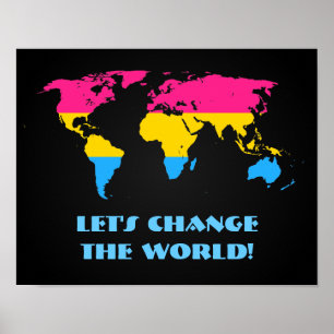 Pansexualitets stolthet världskartaposter poster