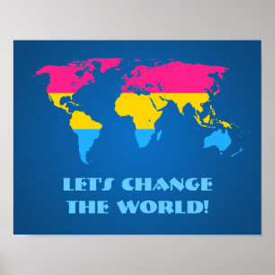 Pansexualitets stolthet världskartaposter poster