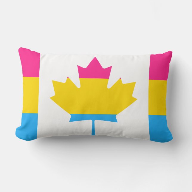 Pansexuality Canadian pride flag Throw Pillow Lumbarkudde (Framsida)