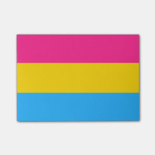 Pansexuality flagga post-it block
