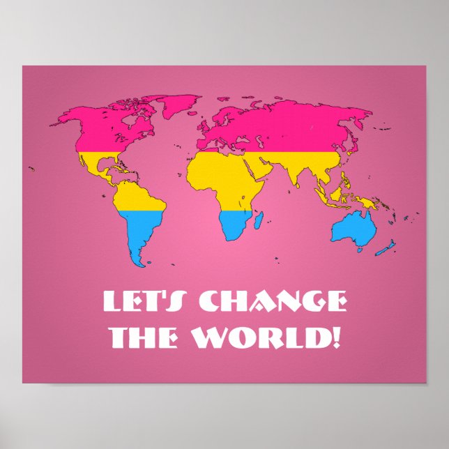 Pansexuality pride world map poster (Framsidan)