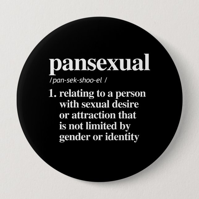 Pansexuell definition - definierade lgbtq-termer - knapp (Framsida)