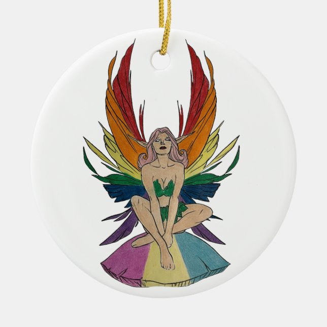 Pansexuell fe julgransprydnad keramik (Framsidan)