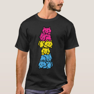 Pansexuell kattstack Pan Pride Flagga Lgbt Män Kv T Shirt