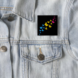 Pansexuell Pride Fjärilsstig Knapp