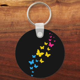 Pansexuell Pride Fjärilsstig Nyckelring