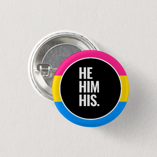 Pansexuell Pride Knapp (Framsida & baksida)