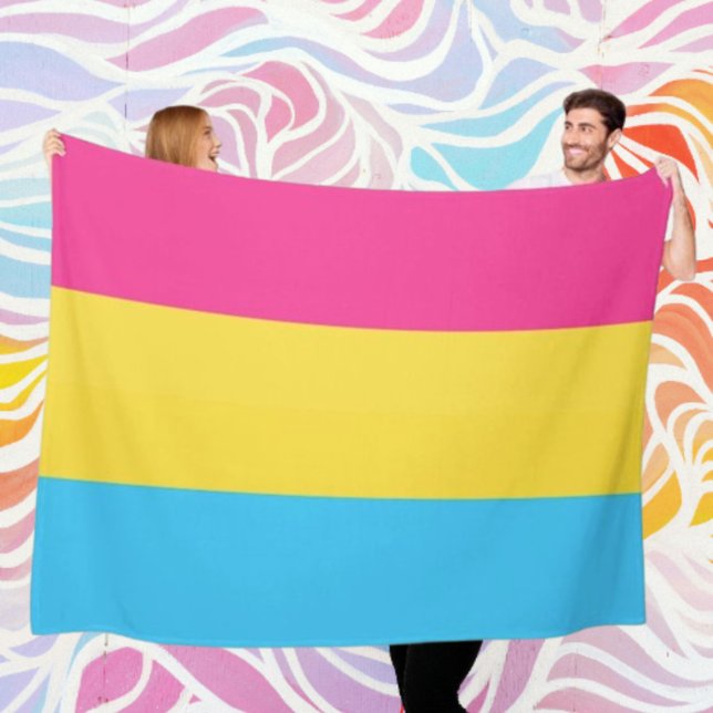 Pansexuell Pride Mysig Flygblossa Filta Fleecefilt (Skapare uppladdad)