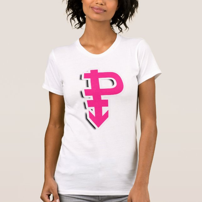 Pansexuell Pride-symbol T Shirt (Framsida)