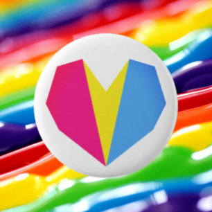 Pansexuell stolthets hjärtknapp knapp