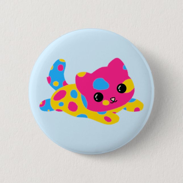 Pansexuell stolthets kattknapp knapp (Framsida)