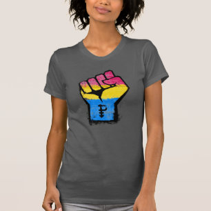 Pansexuell stolthetsfist t shirt