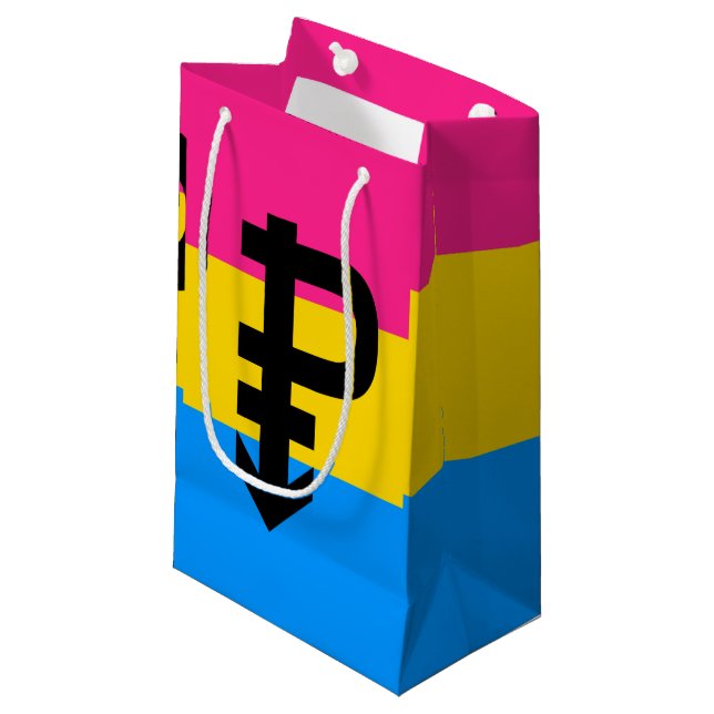 Pansexuell stolthetsflagga (Framsidan Vinklad)