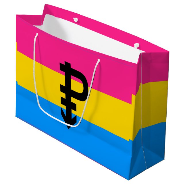 Pansexuell stolthetsflagga (Framsidan Vinklad)