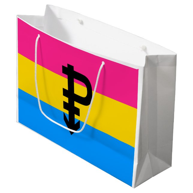 Pansexuell stolthetsflagga (Framsidan Vinklad)