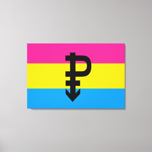 Pansexuell stolthetsflagga canvastryck (Framsida)