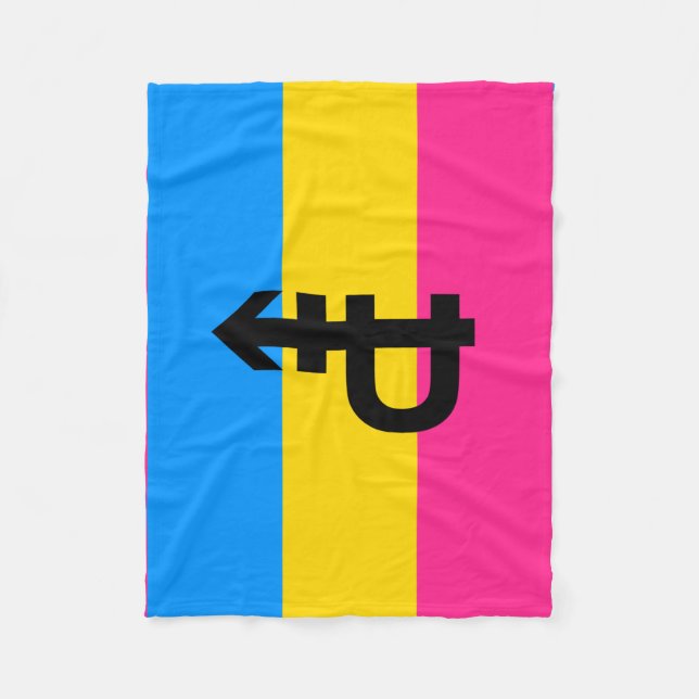 Pansexuell stolthetsflagga fleecefilt (Framsidan)