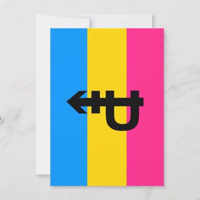 Pansexuell stolthetsflagga julkort (Framsida)