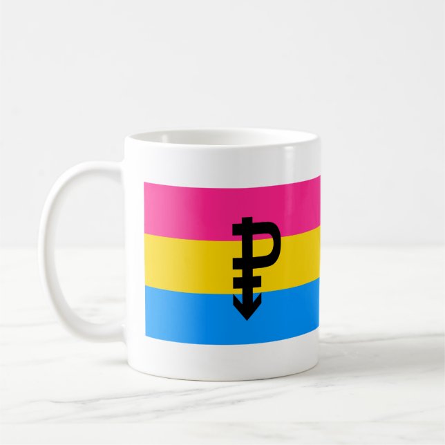 Pansexuell stolthetsflagga kaffemugg (Vänster)