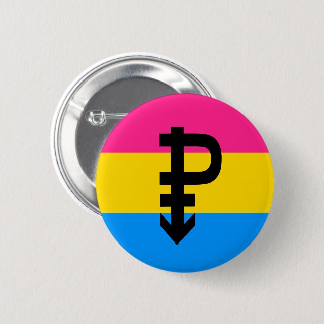 Pansexuell stolthetsflagga knapp (Framsida & baksida)