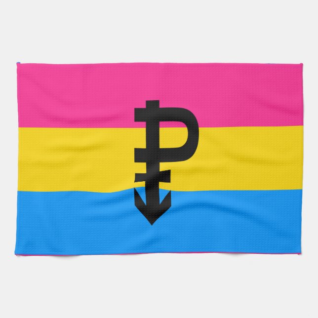 Pansexuell stolthetsflagga kökshandduk (Horisontell)