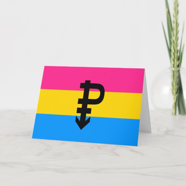 Pansexuell stolthetsflagga kort (Framsida)