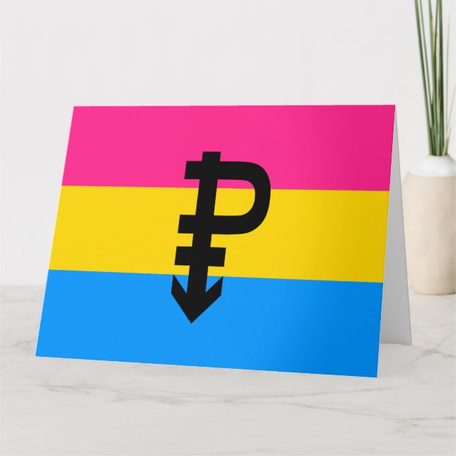 Pansexuell stolthetsflagga kort (Framsida)