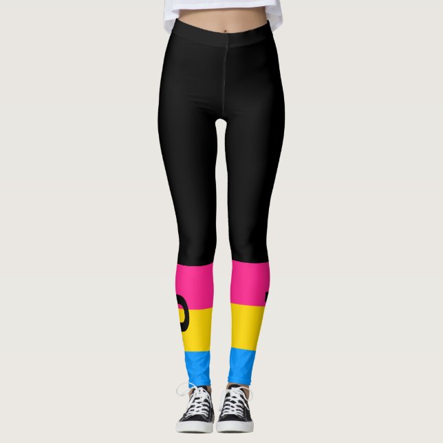 Pansexuell stolthetsflagga leggings (Framsida)