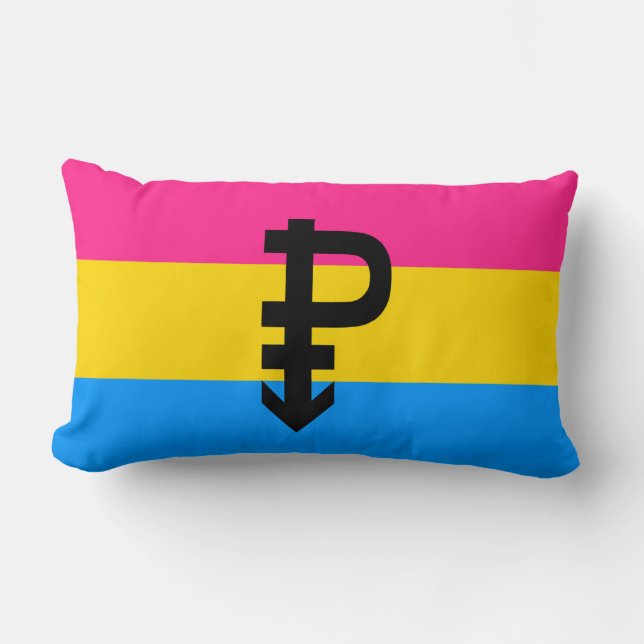 Pansexuell stolthetsflagga lumbarkudde (Framsida)