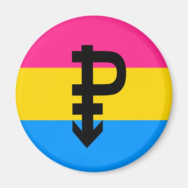 Pansexuell stolthetsflagga magnet (Framsidan)