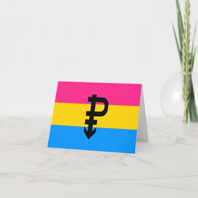 Pansexuell stolthetsflagga meddelande (Framsida)