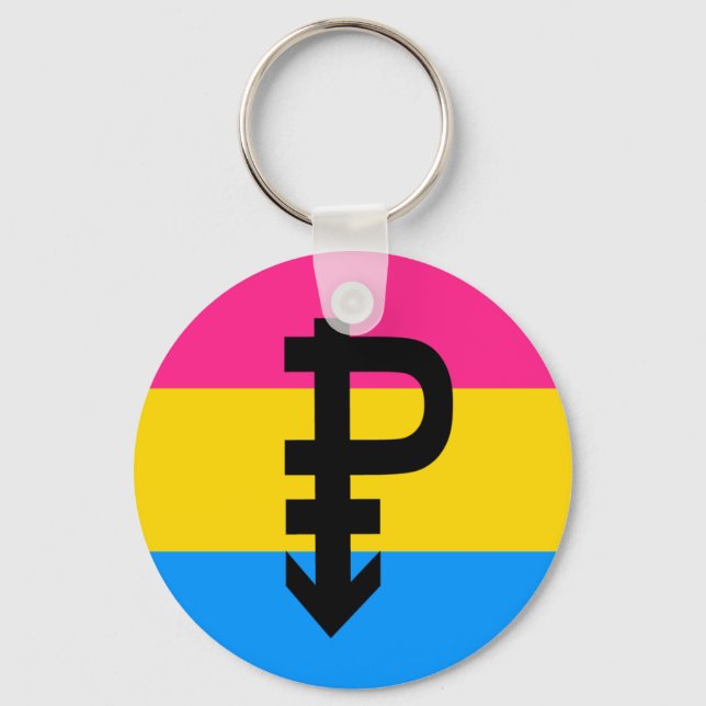 Pansexuell stolthetsflagga nyckelring (Framsida)