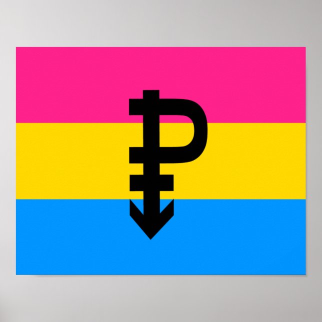 Pansexuell stolthetsflagga poster (Framsidan)