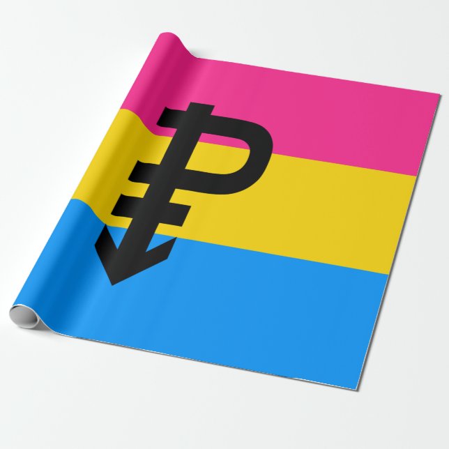 Pansexuell stolthetsflagga presentpapper (Utrullad)