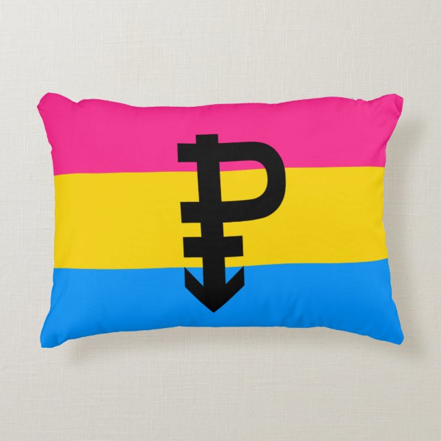 Pansexuell stolthetsflagga prydnadskudde (Framsidan)