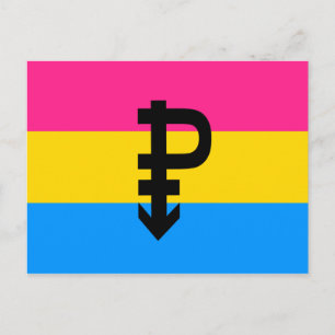 Pansexuell stolthetsflagga vykort