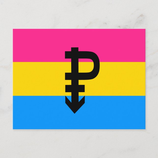Pansexuell stolthetsflagga vykort (Framsida)