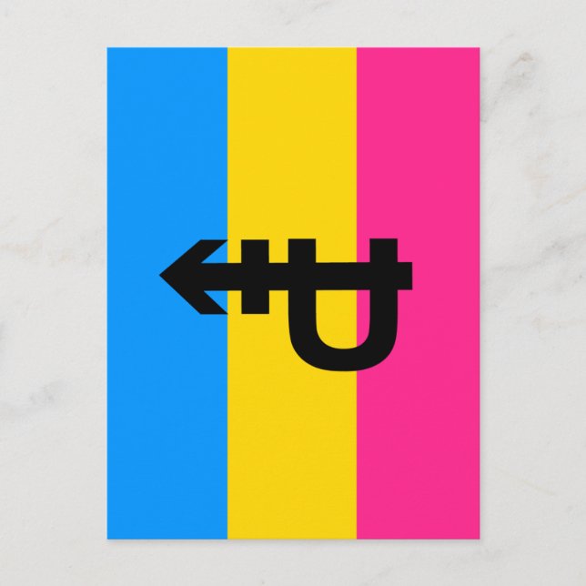 Pansexuell stolthetsflagga vykort (Framsida)