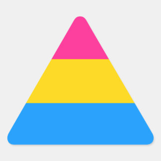 Pansexuella Priden - trianglar Triangelformat Klistermärke