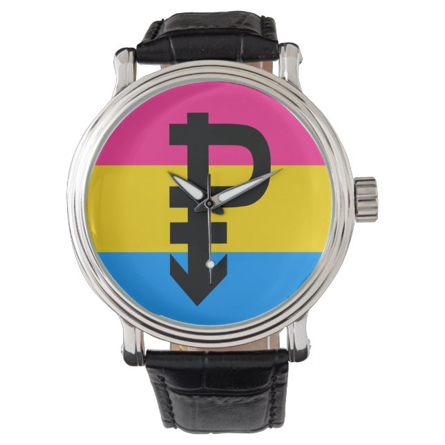 PANSEXUELLT PRIDE FLAGGA ARMBANDSUR (Framsida)