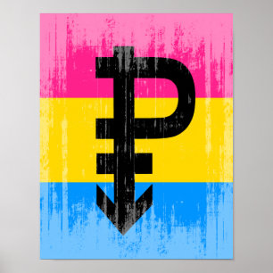 PANSEXUELLT PRIDE HAR AVTRESSERAD UTFORMNING POSTER