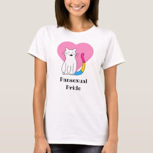 Pansexuellt Pride Kat T Shirt