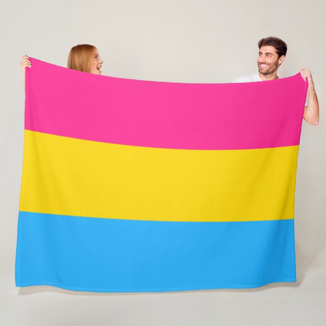 Pansexuellt Pride (Pan Flagga) Fleecefilt (På plats)