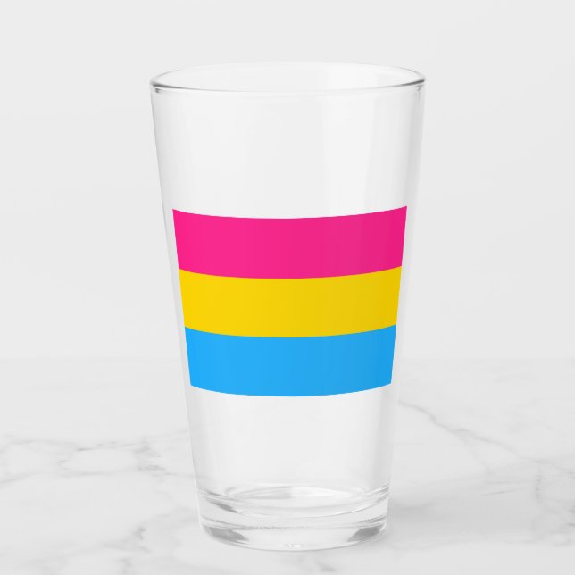 Pansexuellt Pride (Pan Flagga) Glaskopp (Framsida)