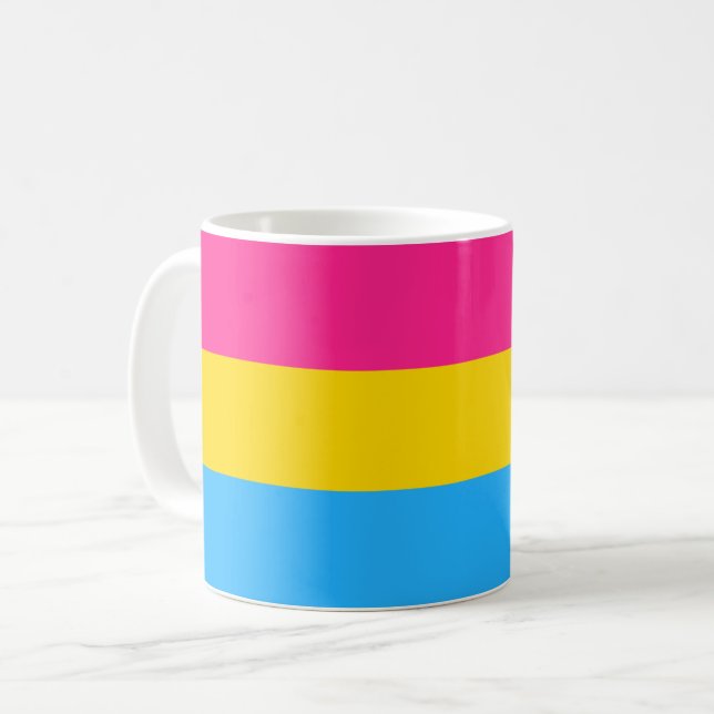 Pansexuellt Pride (Pan Flagga) Kaffemugg (Framsida vänster)